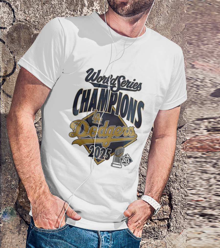 Los Angeles Dodgers 2025 World Series Champions Team Signature T-Shirt