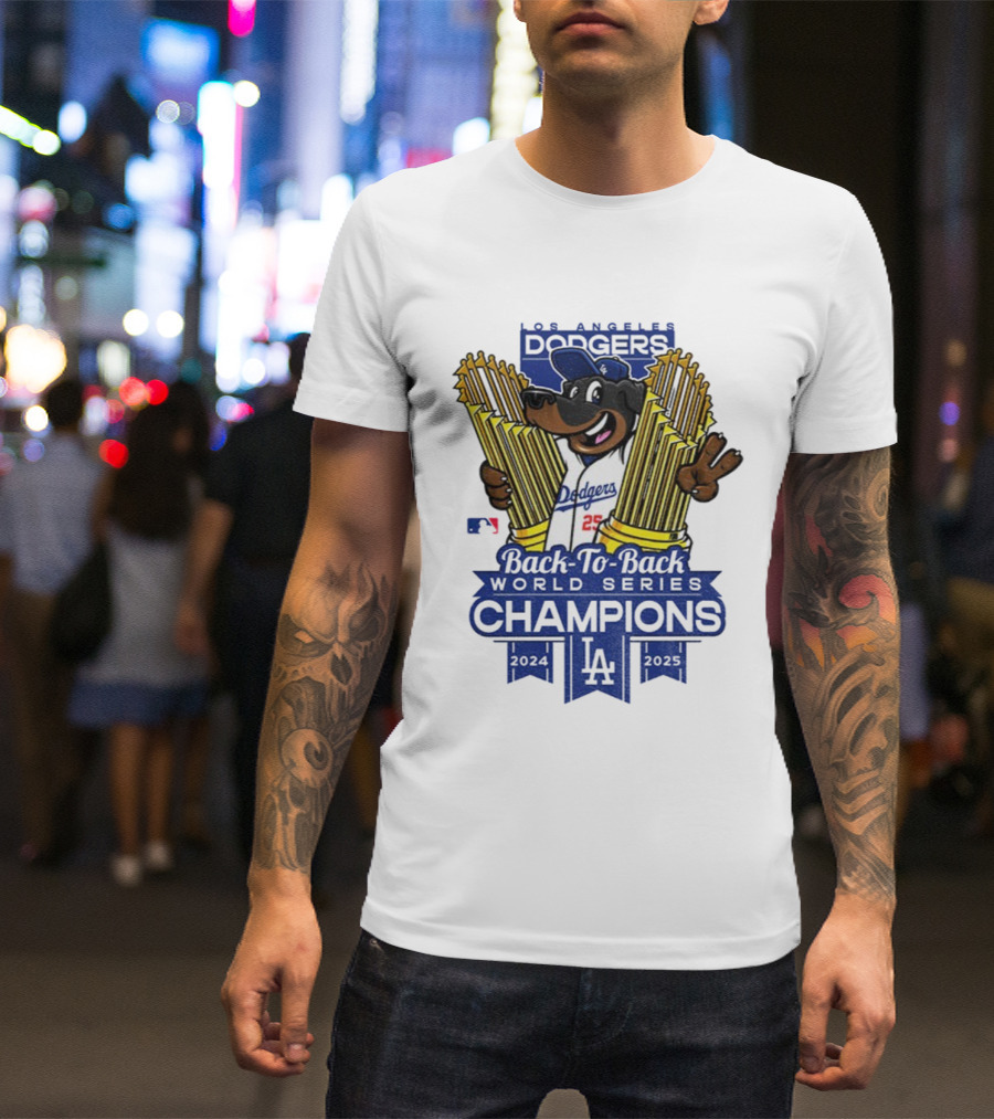 Los Angeles Dodgers Back-to-Back World Series Champions 2024-2025 T-Shirt
