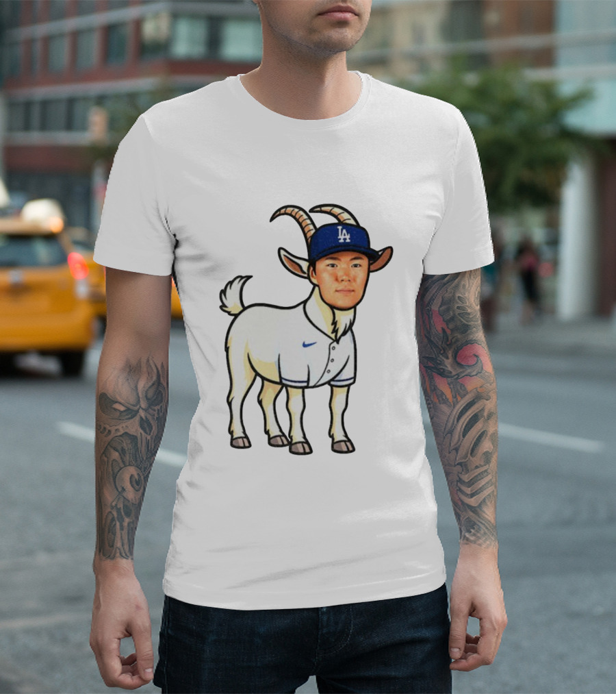 Los Angeles Dodgers Yoshinobu Yamamoto Goat MVP LA Cap T-Shirt