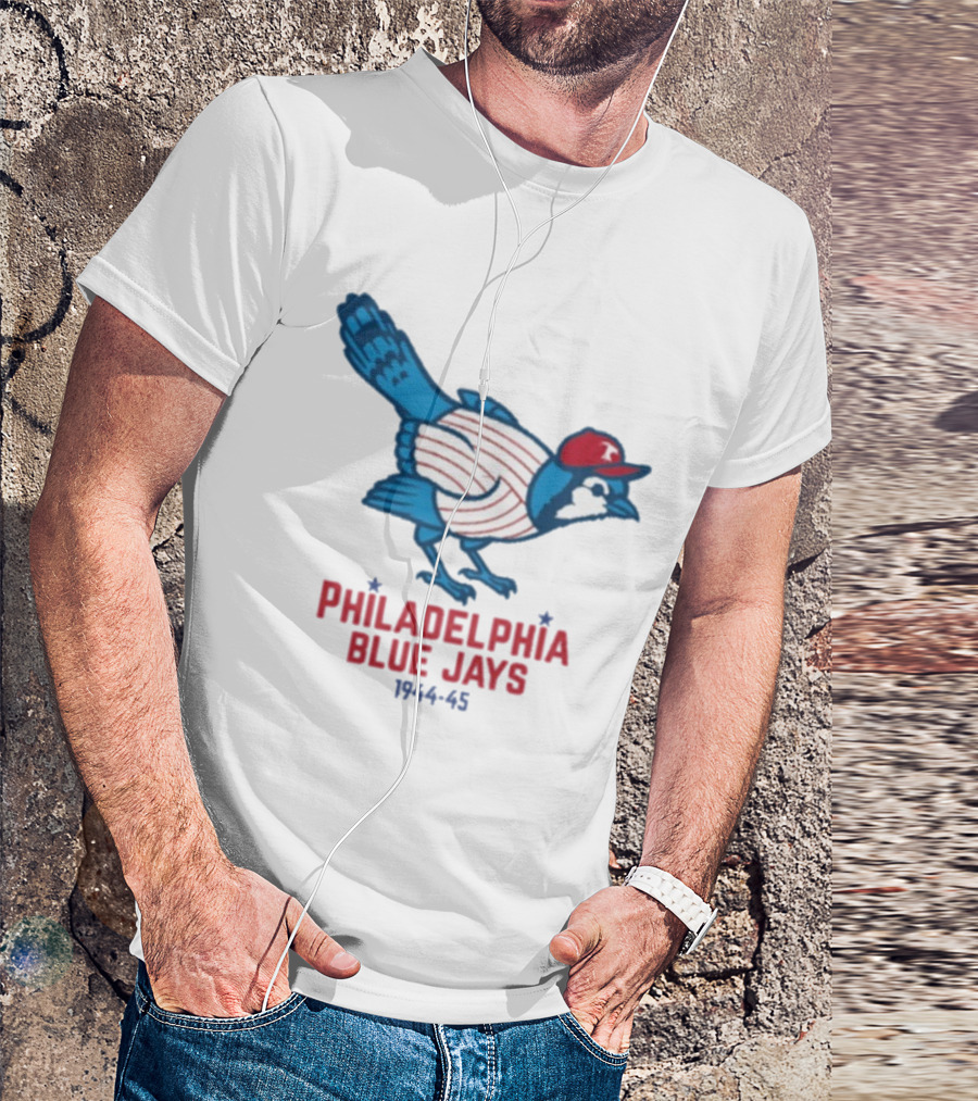 Philadelphia Blue Jays 1944-1945 Mascot Collaboration Phillies Blue Jays T-Shirt
