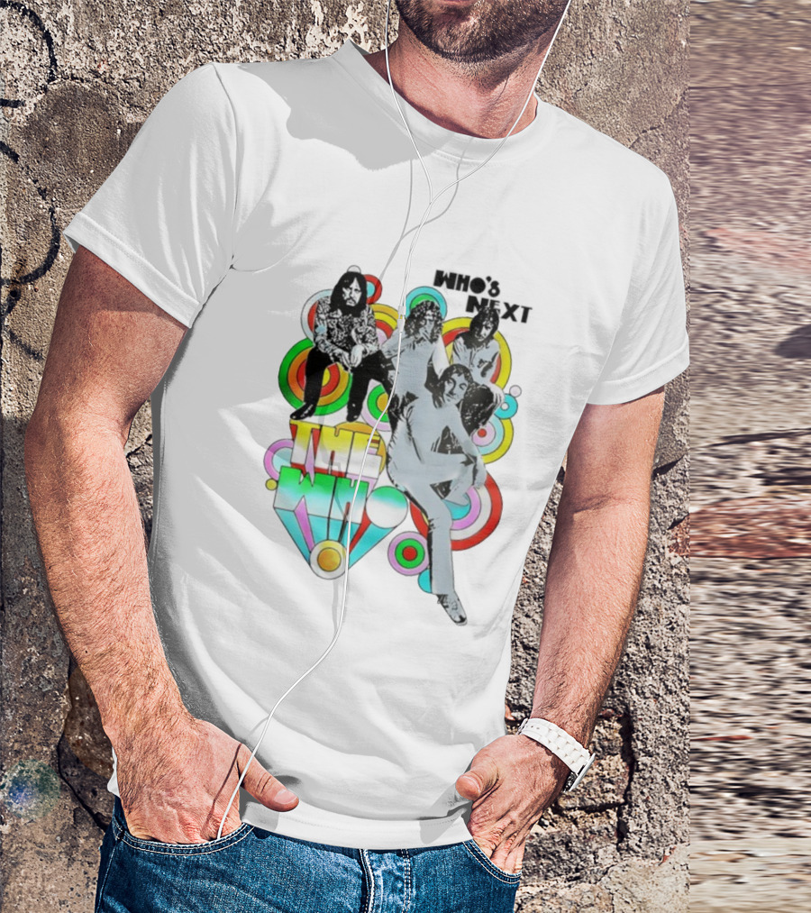 The Who Who's Next Band Members Psychedelic Circles T-Shirt