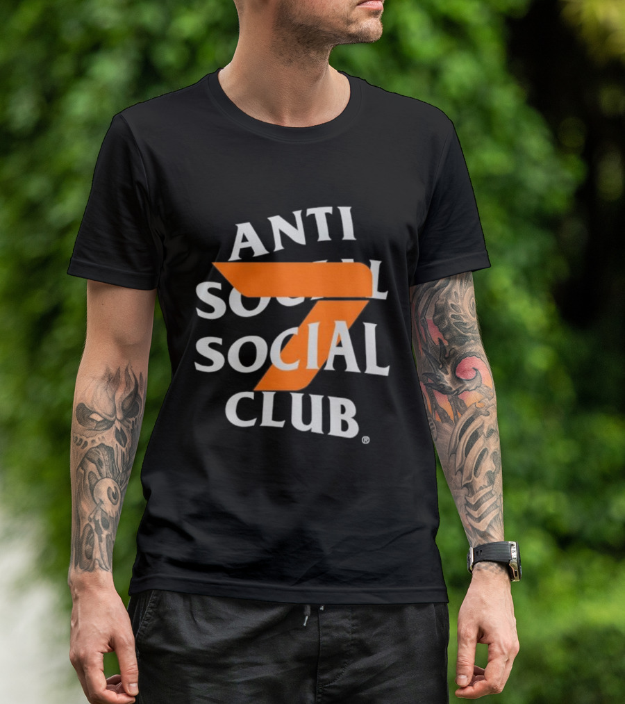 Anti Social Social Club 7 Orange Bold Style T-Shirt