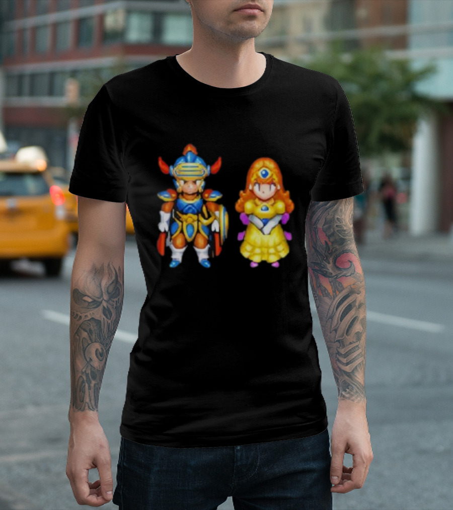 Dragon Quest I & II HD-2D Remake Hero And Princess Character Graphics T-Shirt