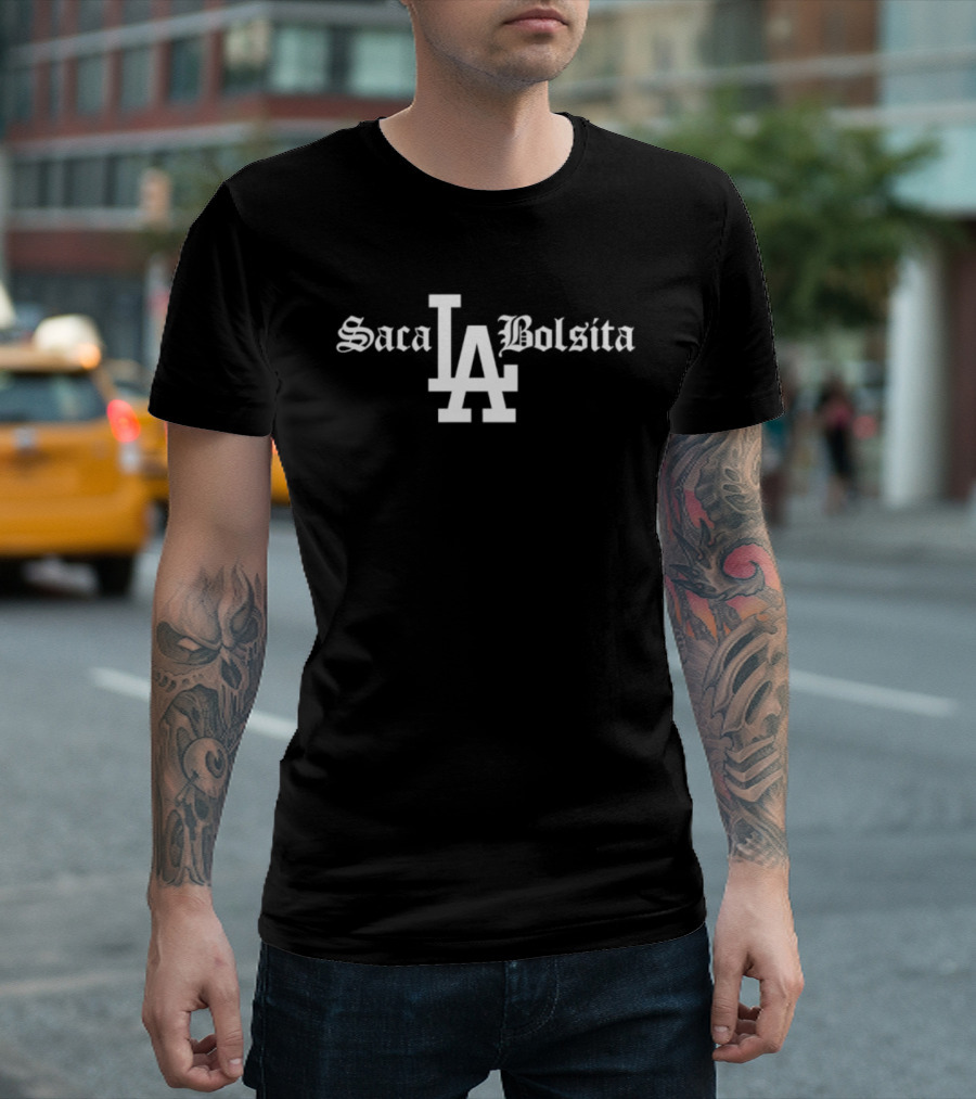 Los Angeles Dodgers Saca Bolsita LA Logo T-Shirt