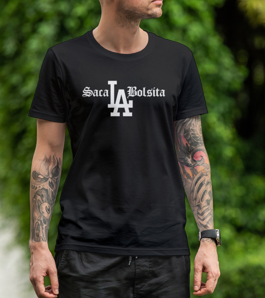 Los Angeles Dodgers Saca Bolsita LA Logo T-Shirt