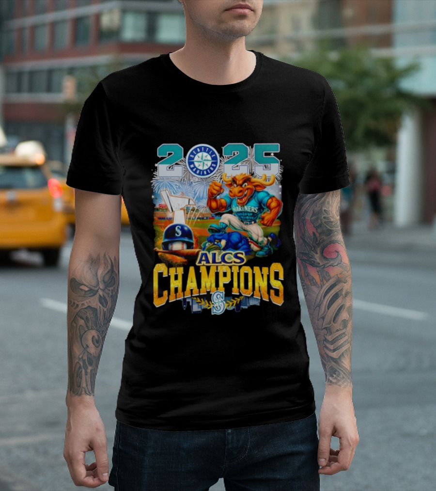 Seattle Mariners 2025 ALCS Champions American League Series MLB Mascot T-Shirt