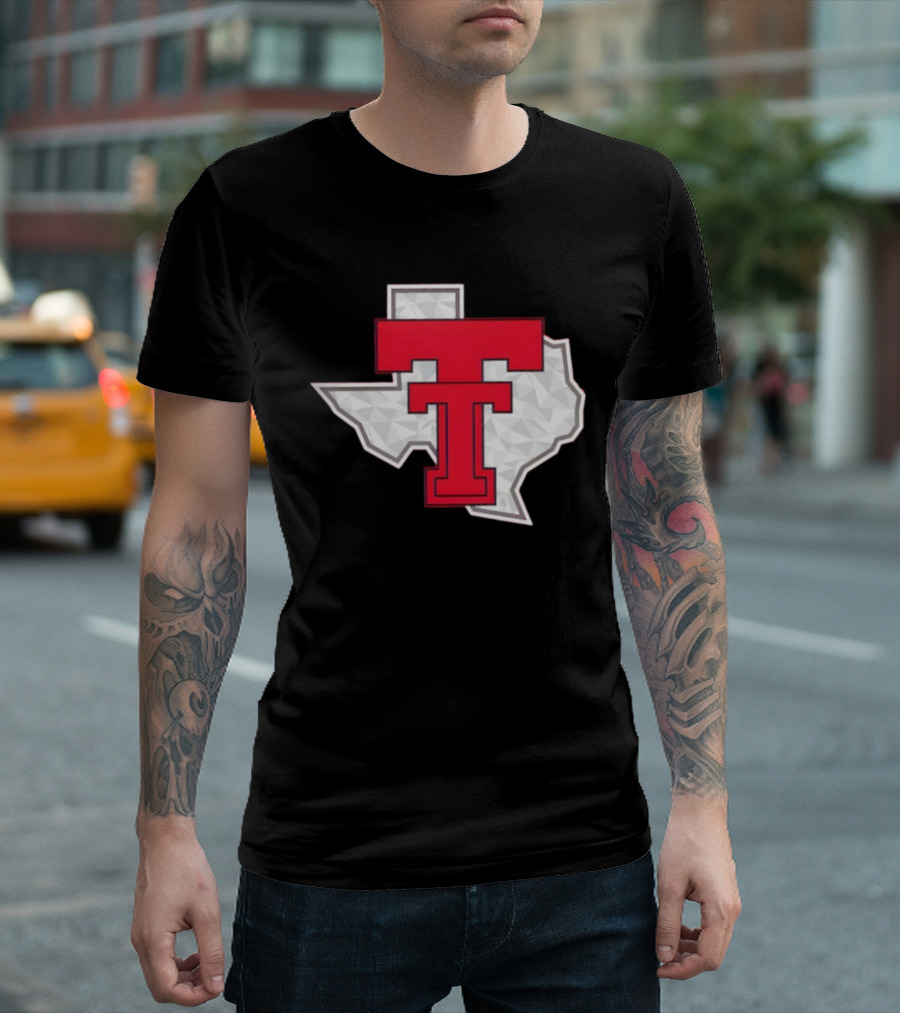 Texas Tech Red Raider Galvanized Pride State Emblem T-Shirt