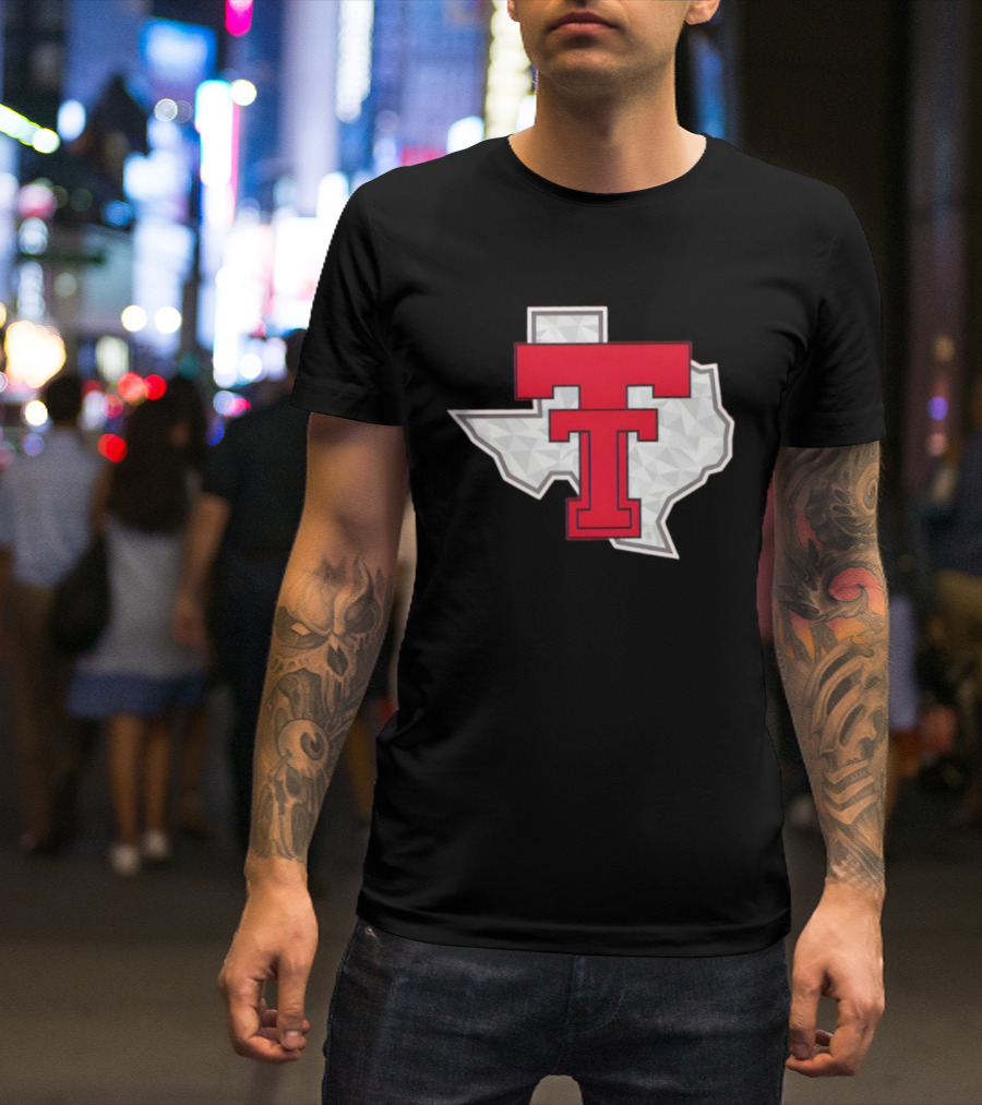 Texas Tech Red Raider Galvanized Pride State Emblem T-Shirt
