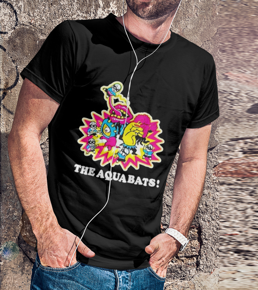 The Aquabats Cartoon Explosion Versus Battle Scene T-Shirt