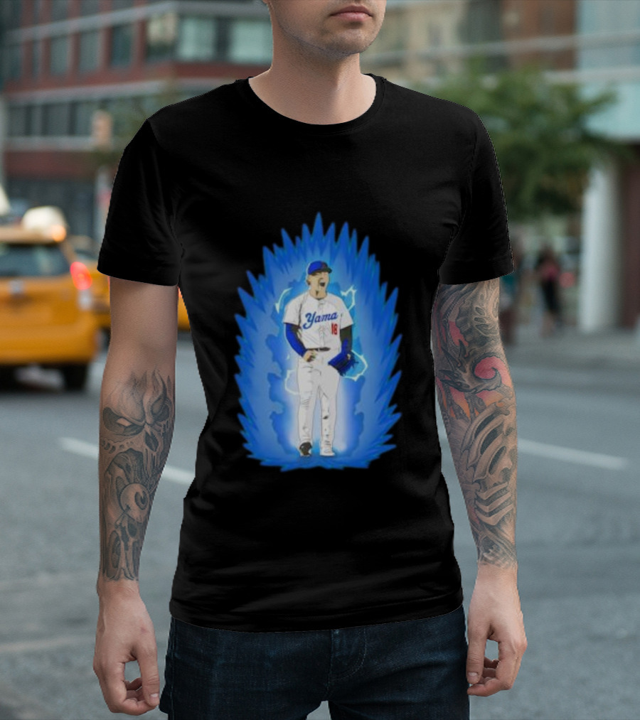 Yoshinobu Yamamoto Super Saiyan Yama 18 Los Angeles Dodgers T-Shirt