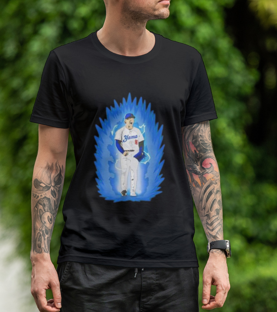 Yoshinobu Yamamoto Super Saiyan Yama 18 Los Angeles Dodgers T-Shirt