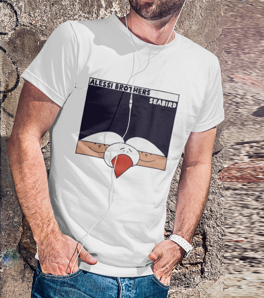 Alessi Brothers Seabird Cartoon Style Duo With Seagull T-Shirt