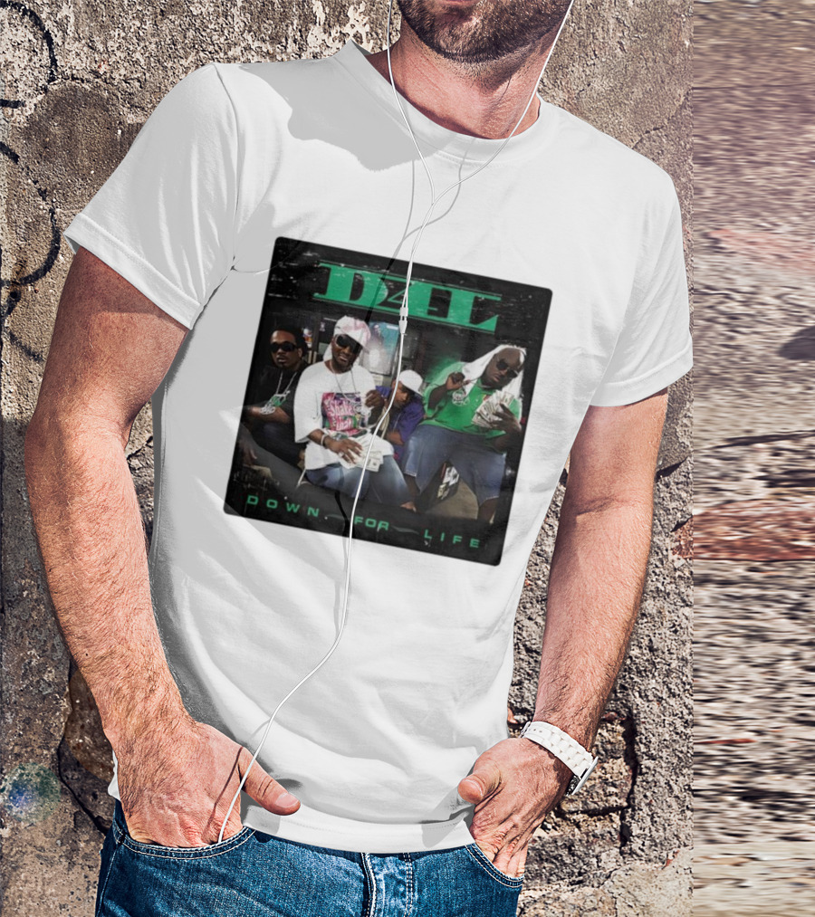 D4L Down For Life Album Cover Crew With Money And Bling T-Shirt