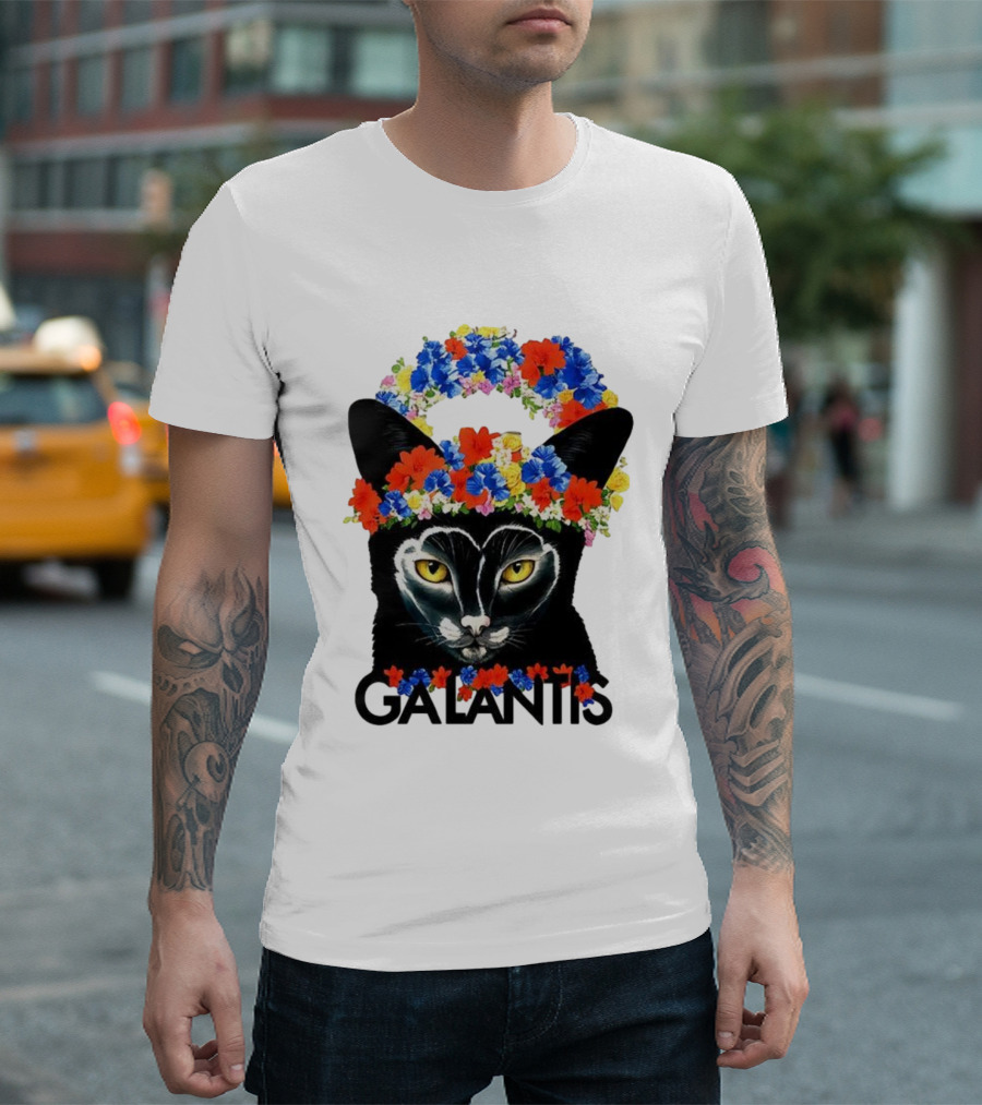 Midsommer Galantis Cat Floral Festival Headpiece T-Shirt