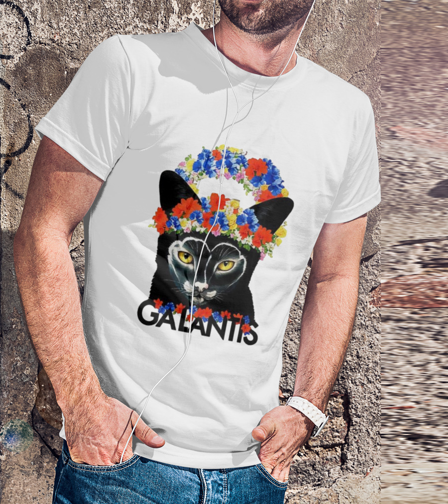 Midsommer Galantis Cat Floral Festival Headpiece T-Shirt