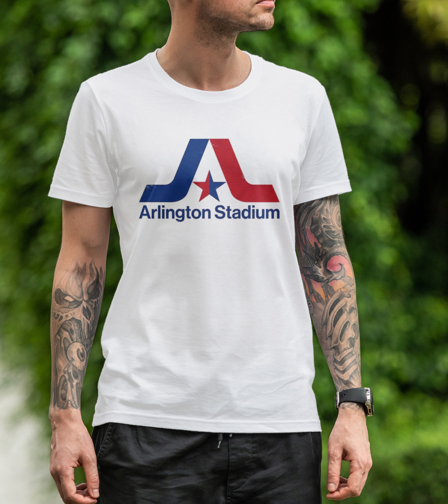 Texas Rangers Arlington Stadium Vintage Star Emblem T-Shirt