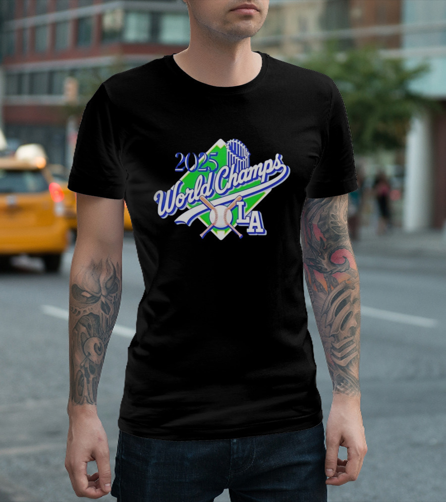 2025 World Champs LA Baseball Victory T-Shirt