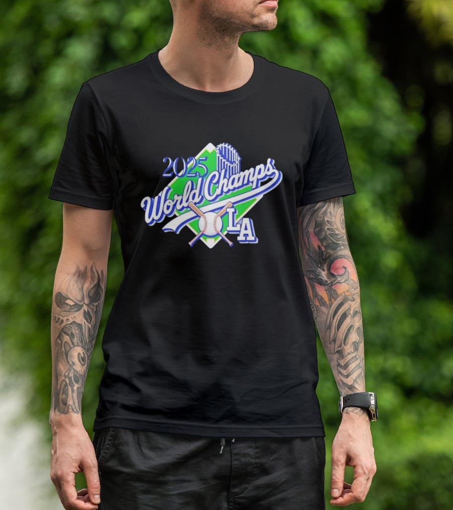 2025 World Champs LA Baseball Victory T-Shirt