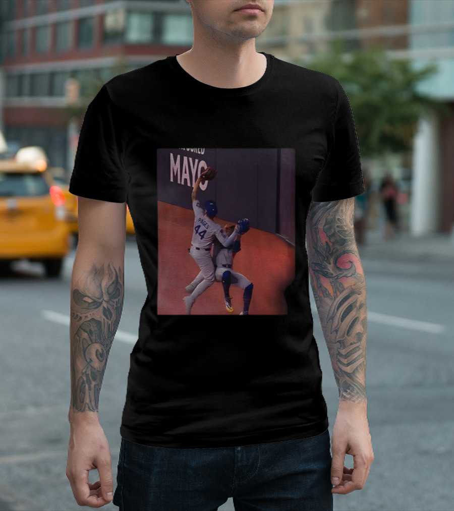 Andy Pages 2025 Game-Saving Catch Baseball Action Moment T-Shirt