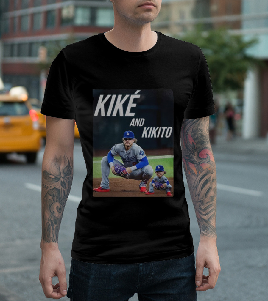 Dodgers Kiké And Kikito Photo T-Shirt