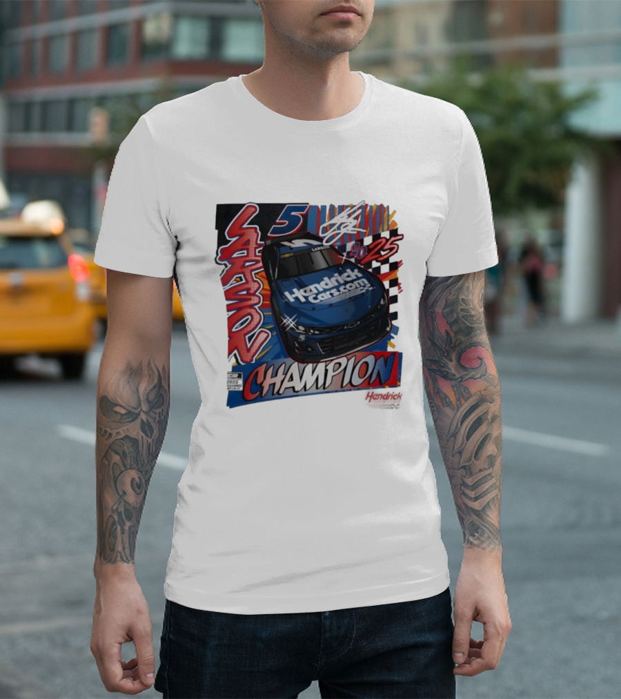 Kyle Larson 5 Champion Hendrick Cars 2025 NASCAR Cup Series T-Shirt