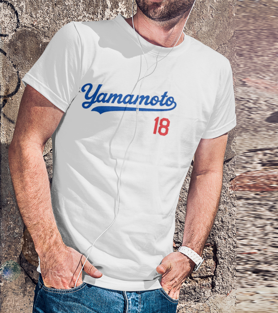 Yamamoto 18 Los Angeles Dodgers MLB Baseball World Champions T-Shirt