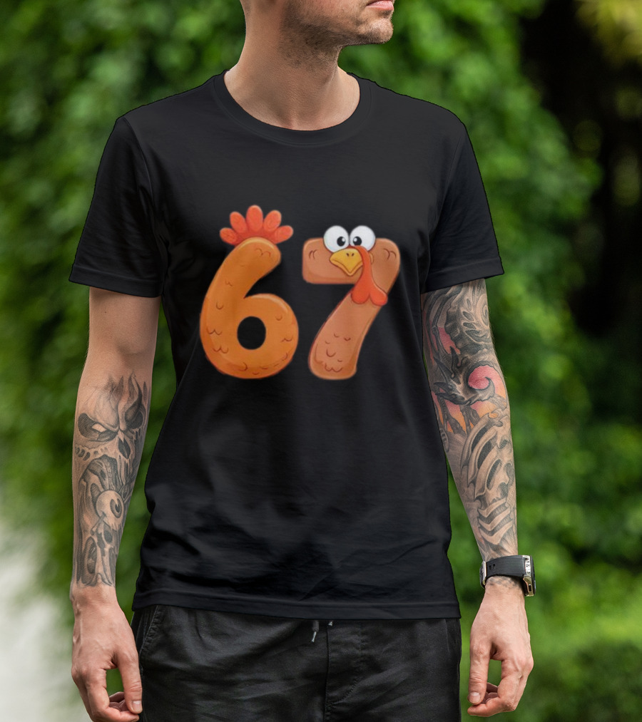 67 Thanksgiving Turkey Cool Fall Farm Fun T-Shirt