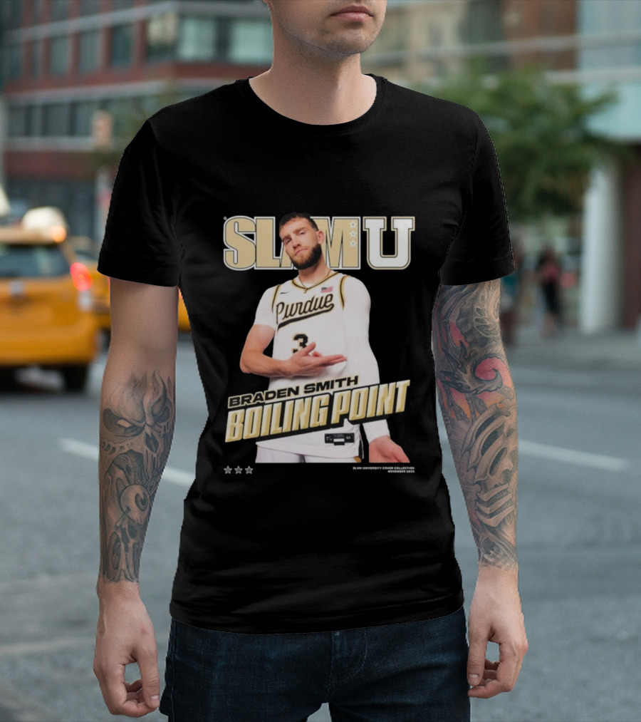 SlamU Braden Smith Boiling Point Purdue Boilermakers T-Shirt