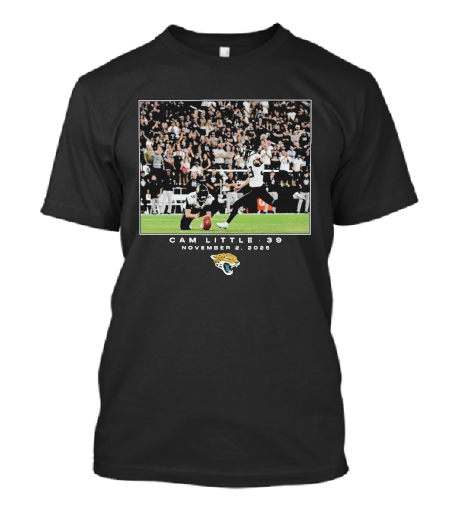 Cam Little 39 November 2 2025 Jacksonville Jaguars NFL Week 8 T-Shirt