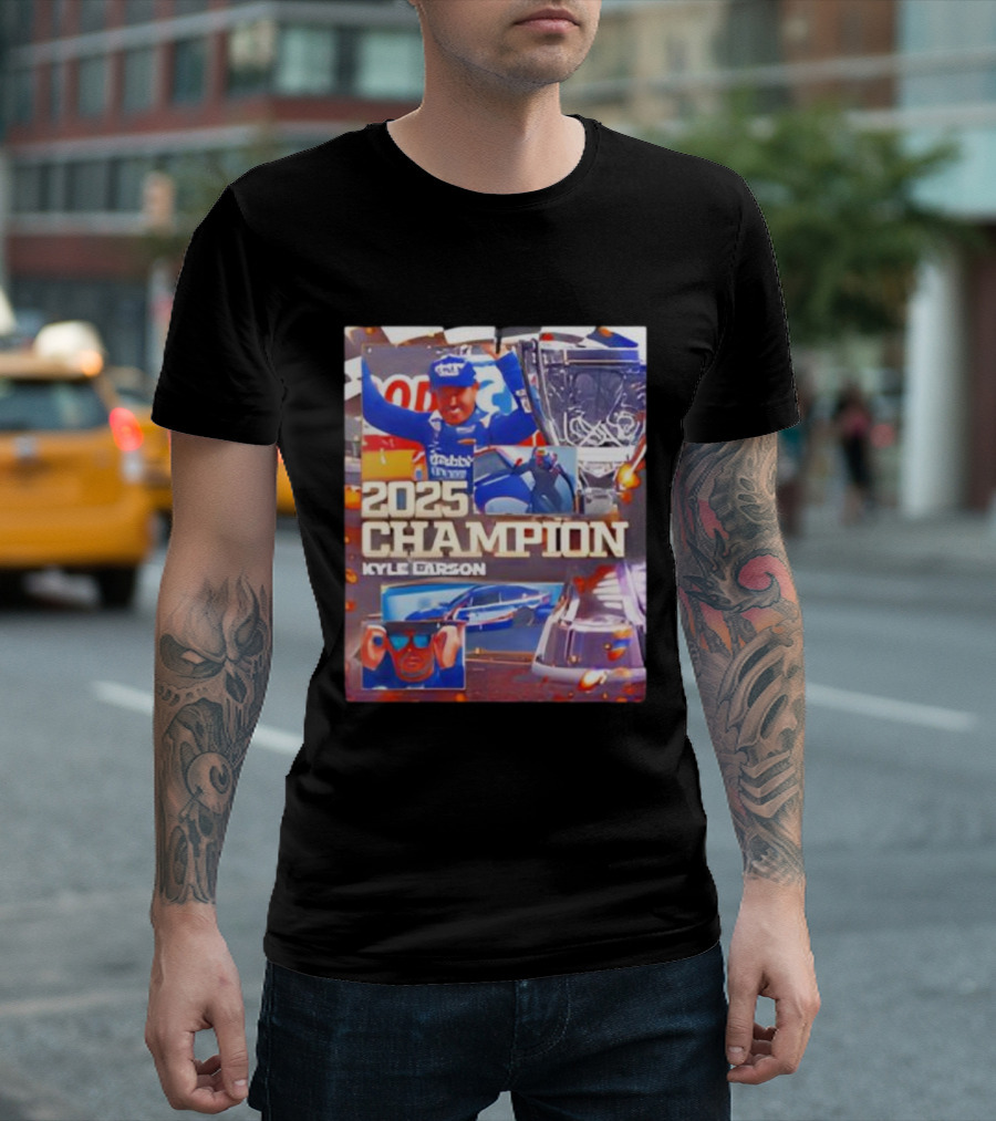 2025 Champion Kyle Larson NASCAR Cup Series Win Racing Victory T-Shirt