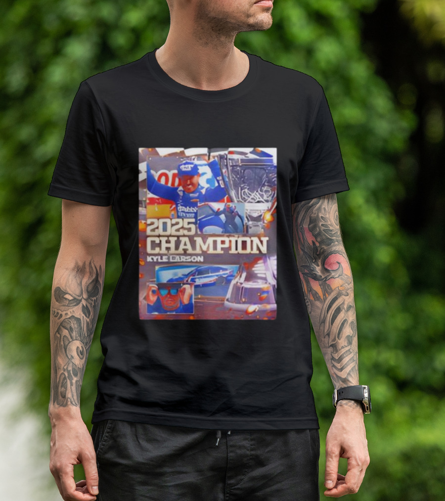 2025 Champion Kyle Larson NASCAR Cup Series Win Racing Victory T-Shirt