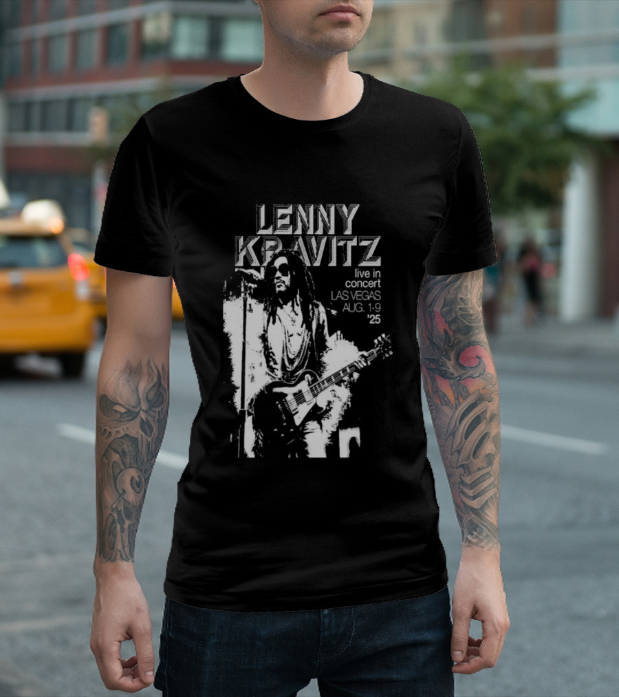 Lenny Kravitz Live In Concert Las Vegas Aug 10 2025 Tour T-Shirt