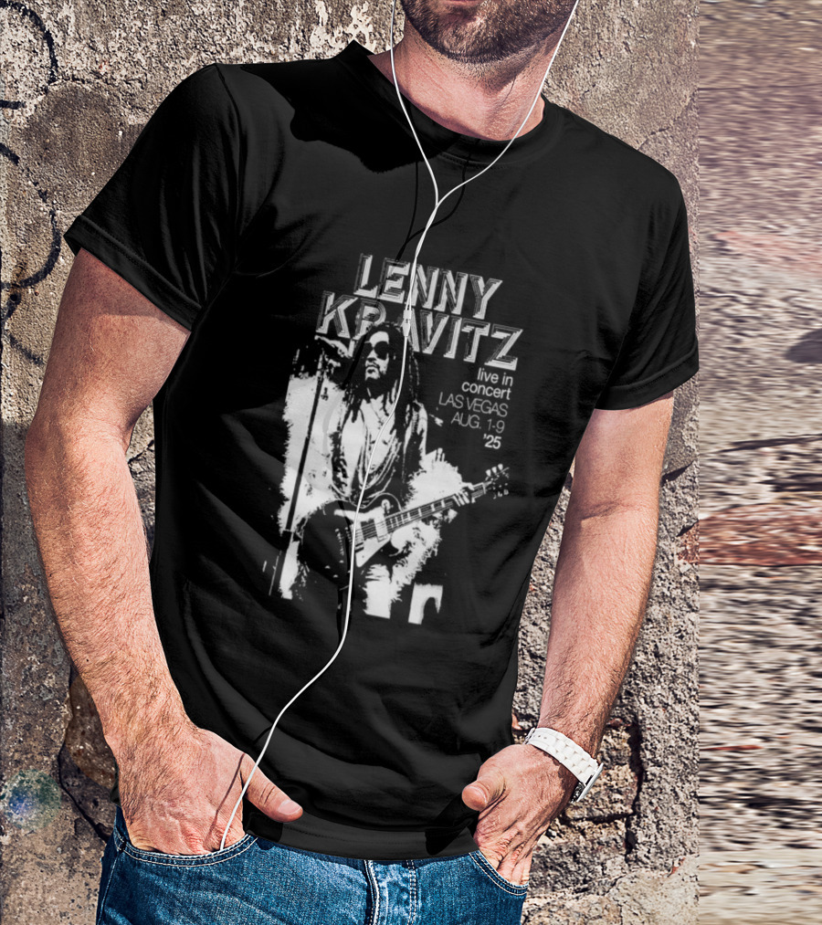 Lenny Kravitz Live In Concert Las Vegas Aug 10 2025 Tour T-Shirt