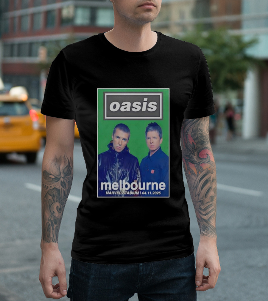 Oasis Melbourne November 4 2025 Marvel Stadium T-Shirt