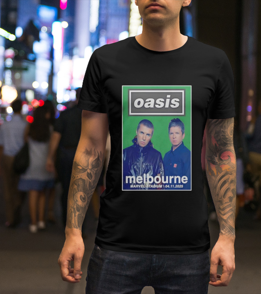 Oasis Melbourne November 4 2025 Marvel Stadium T-Shirt