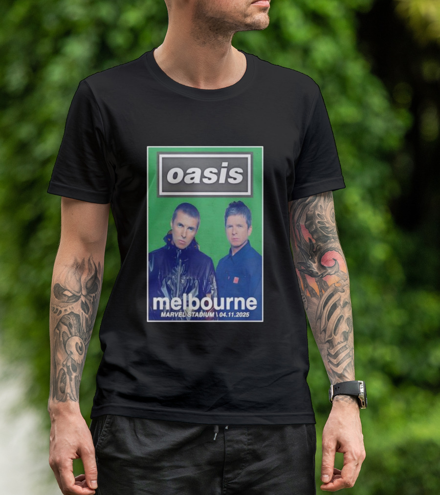 Oasis Melbourne November 4 2025 Marvel Stadium T-Shirt