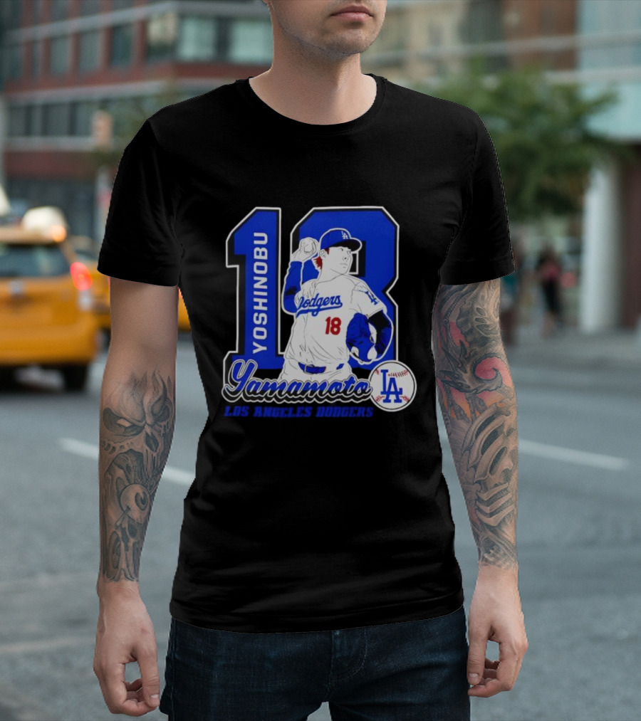 Yoshinobu Yamamoto Dodgers 18 LA Baseball 2025 T-Shirt