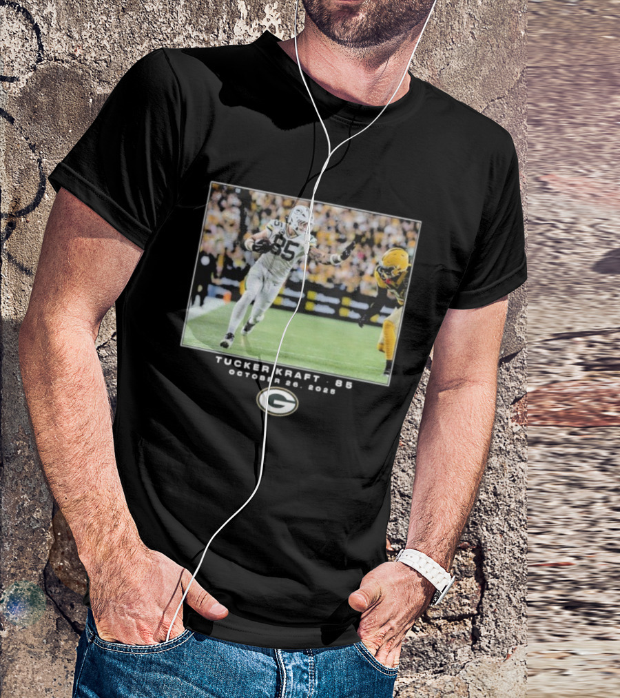 Tucker Kraft 85 Green Bay Packers NFL October 26 2025 Week 8 T-Shirt