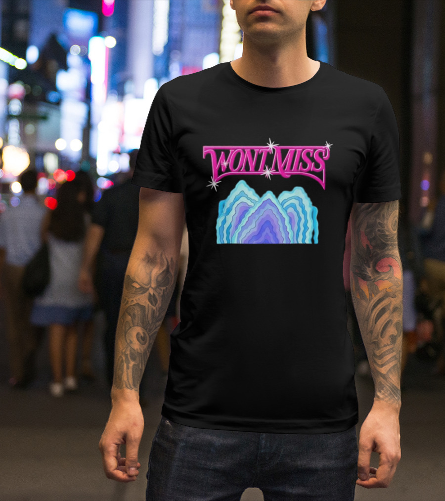 Won't Miss Blink Neon Mountain Waves T-Shirt