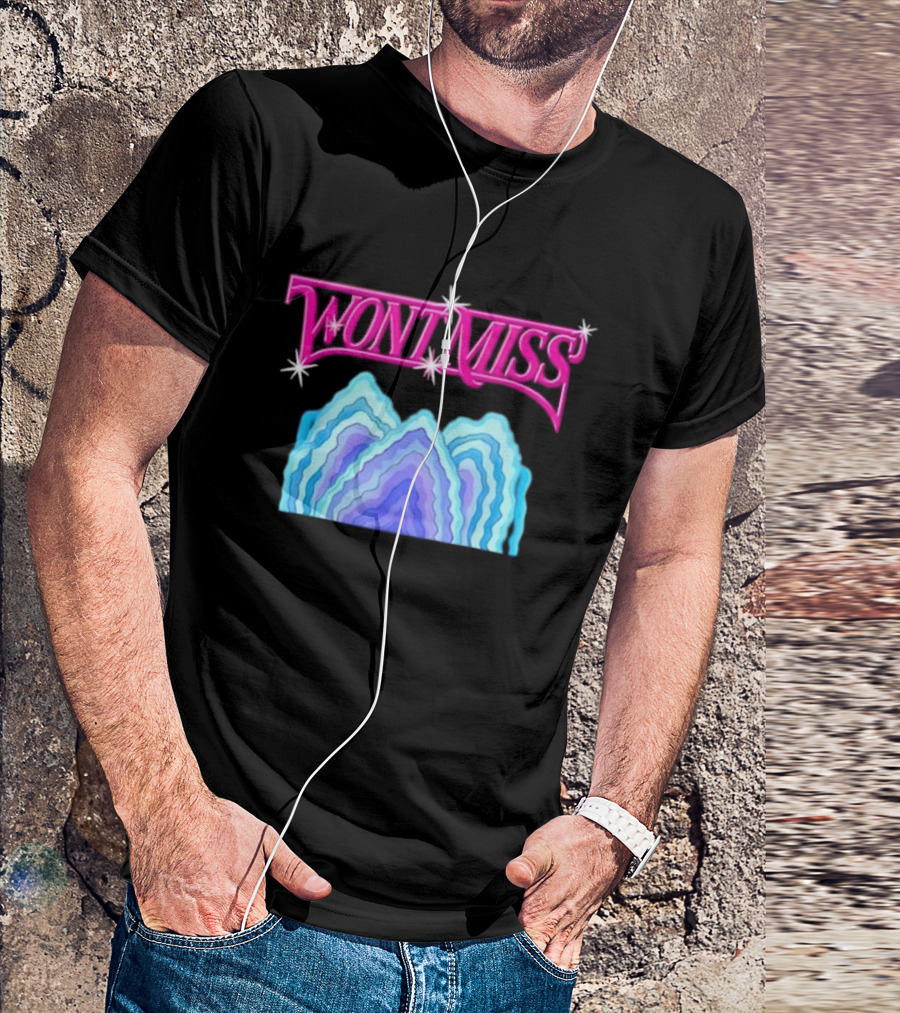 Won't Miss Blink Neon Mountain Waves T-Shirt