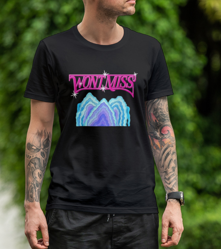 Won't Miss Blink Neon Mountain Waves T-Shirt