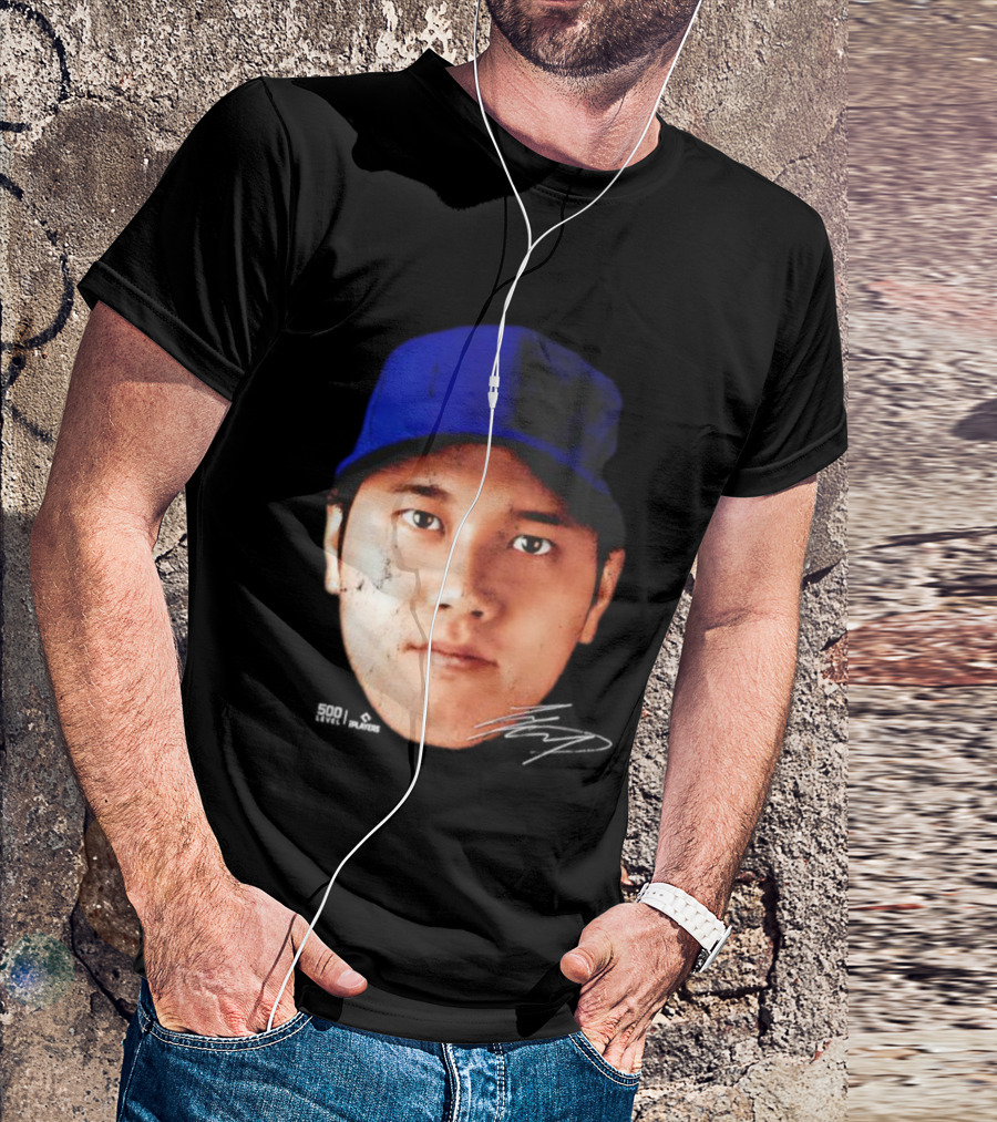 Shohei Ohtani Los Angeles Vintage Head Signature T-Shirt