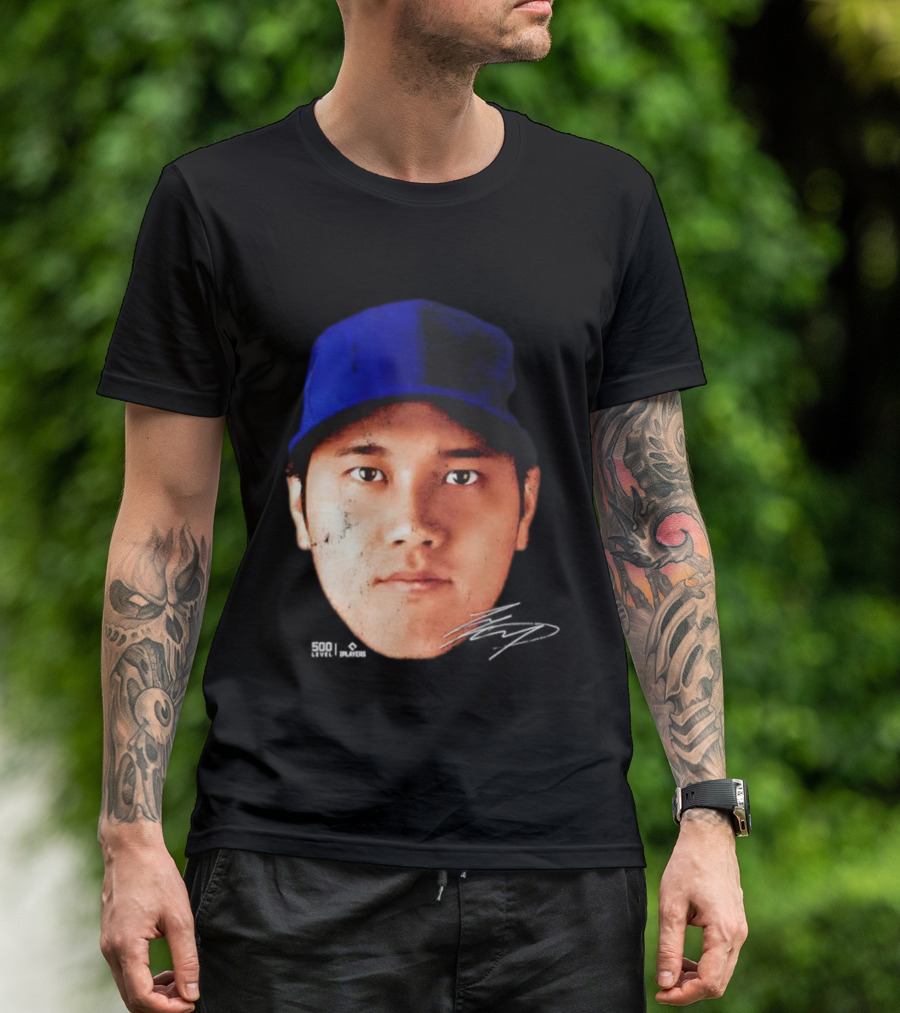 Shohei Ohtani Los Angeles Vintage Head Signature T-Shirt