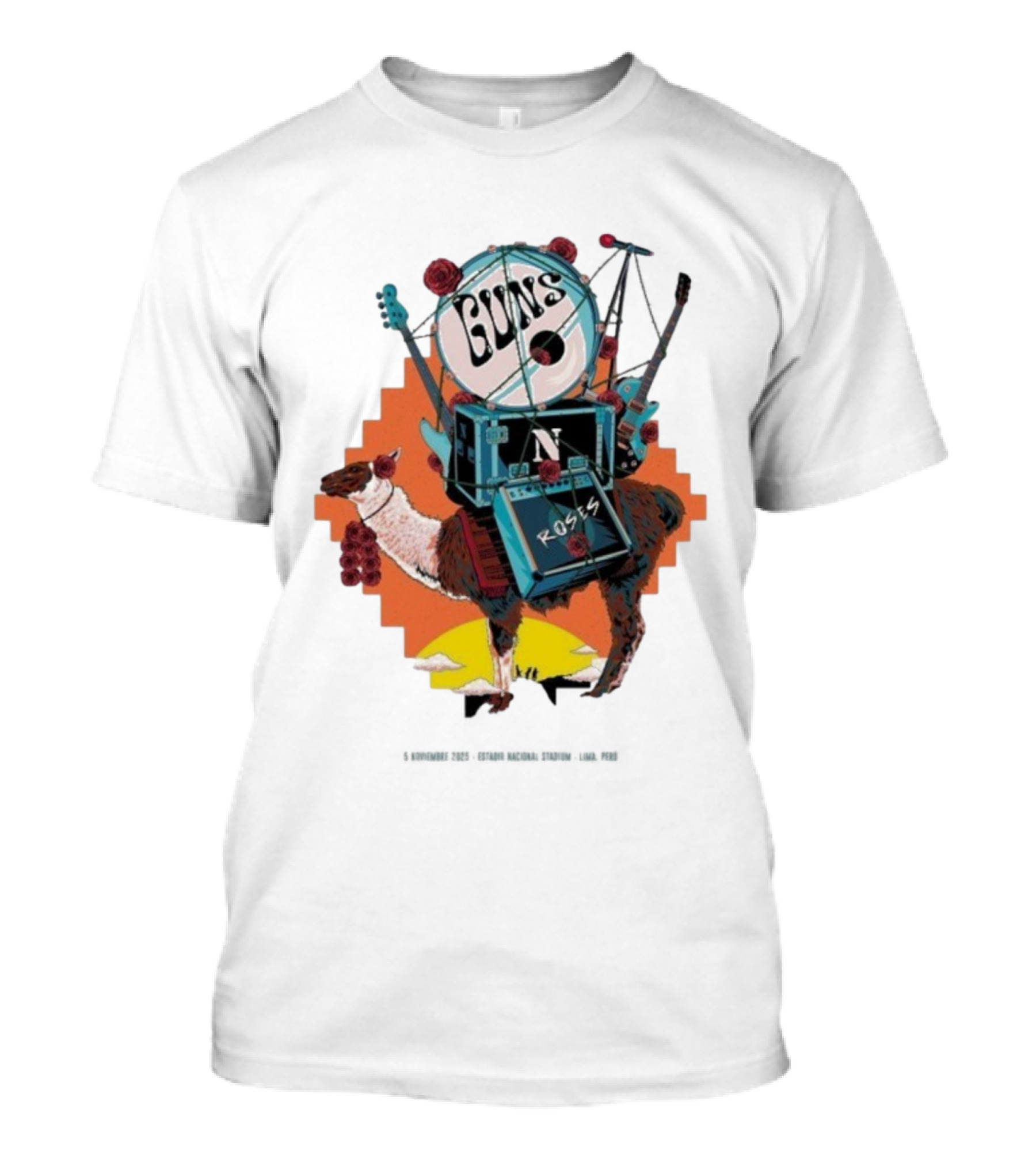 Guns N Roses Live In Lima Peru Estadio Nacional 5 Noviembre 2025 T-Shirt