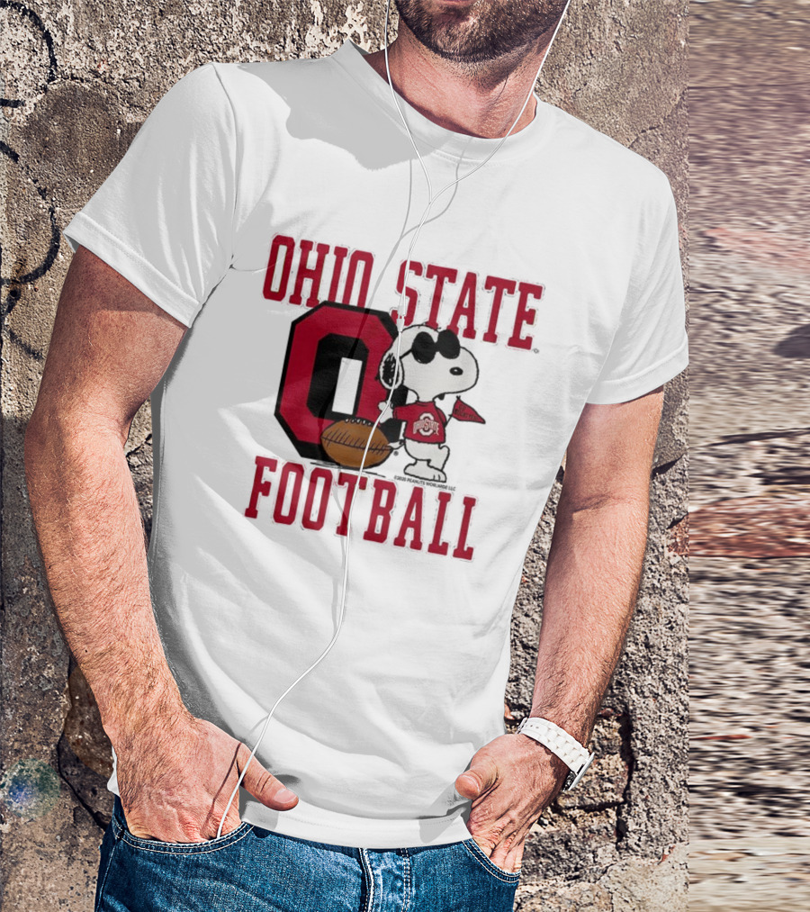 Ohio State Football Snoopy Joe Cool Peanuts Buckeyes Go Buckeyes T-Shirt