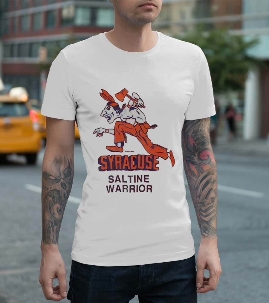 Syracuse Saltine Warrior Vintage Mascot Image T-Shirt