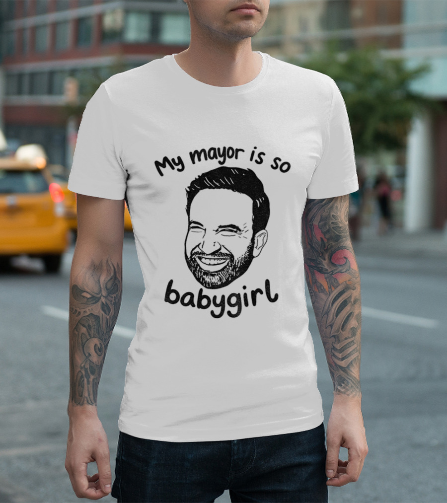 My Mayor Is So Babygirl Zohran Mamdani Big Face Smile T-Shirt
