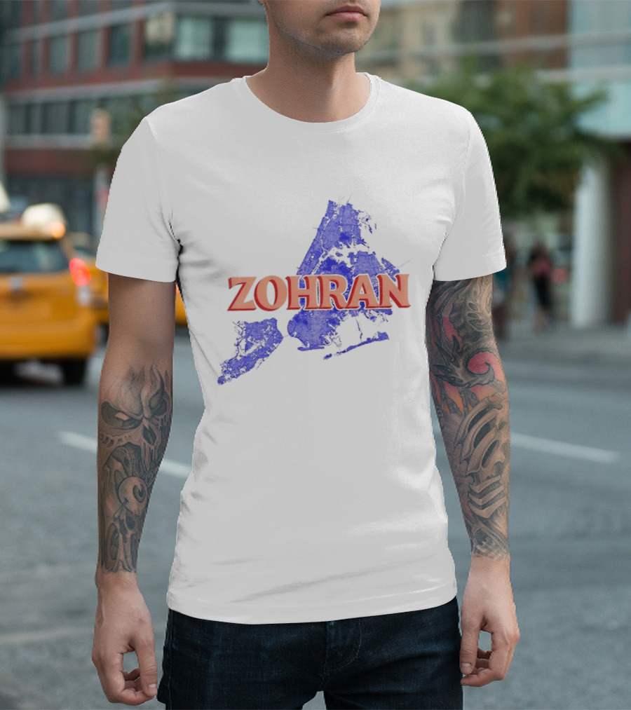 Zohran Mamdani NYC Mayor 2025 Campaign Blue Map Design T-Shirt