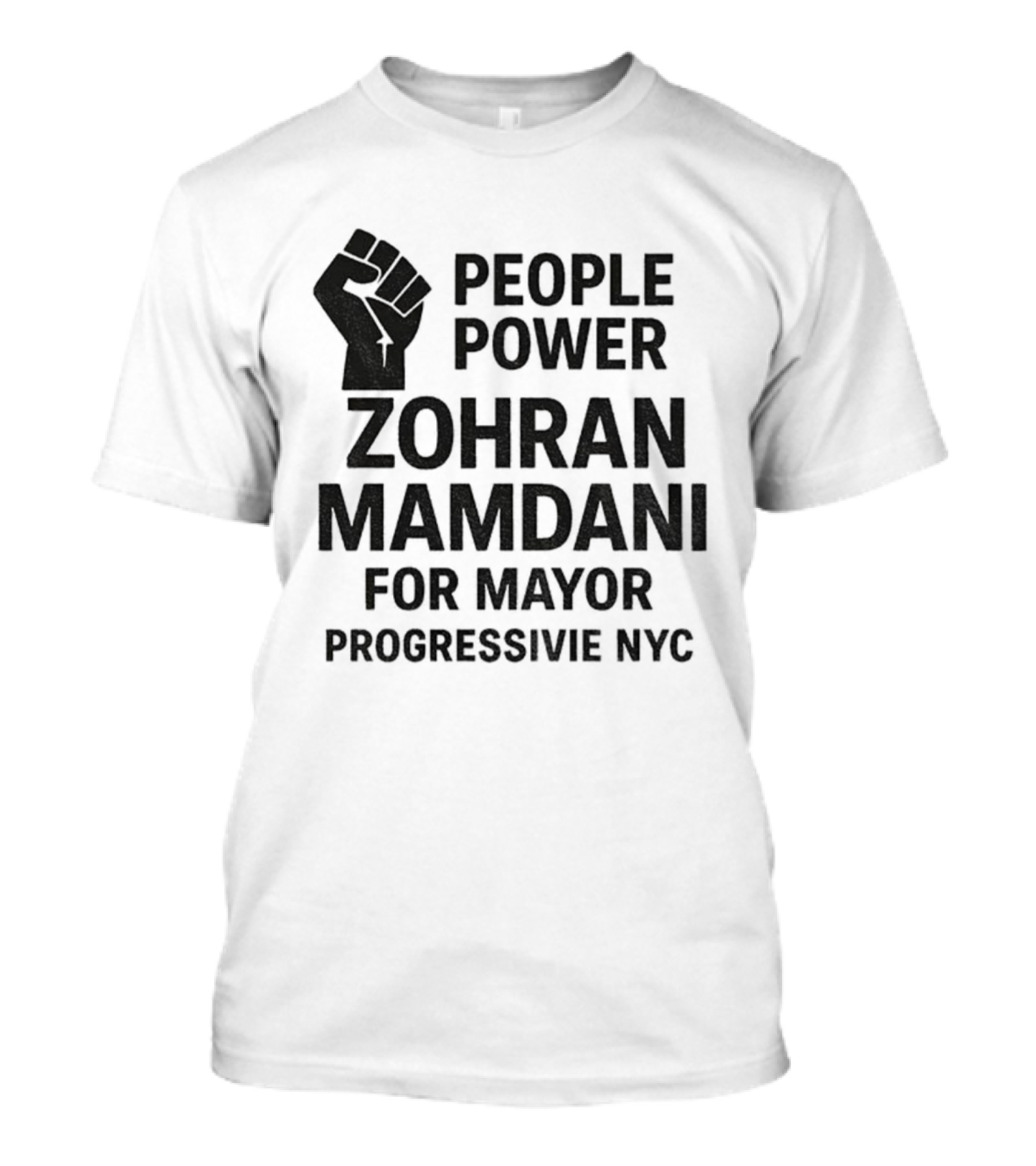 Zohran Mamdani People Power Progressive NYC Mayor Campaign 2025 T-Shirt