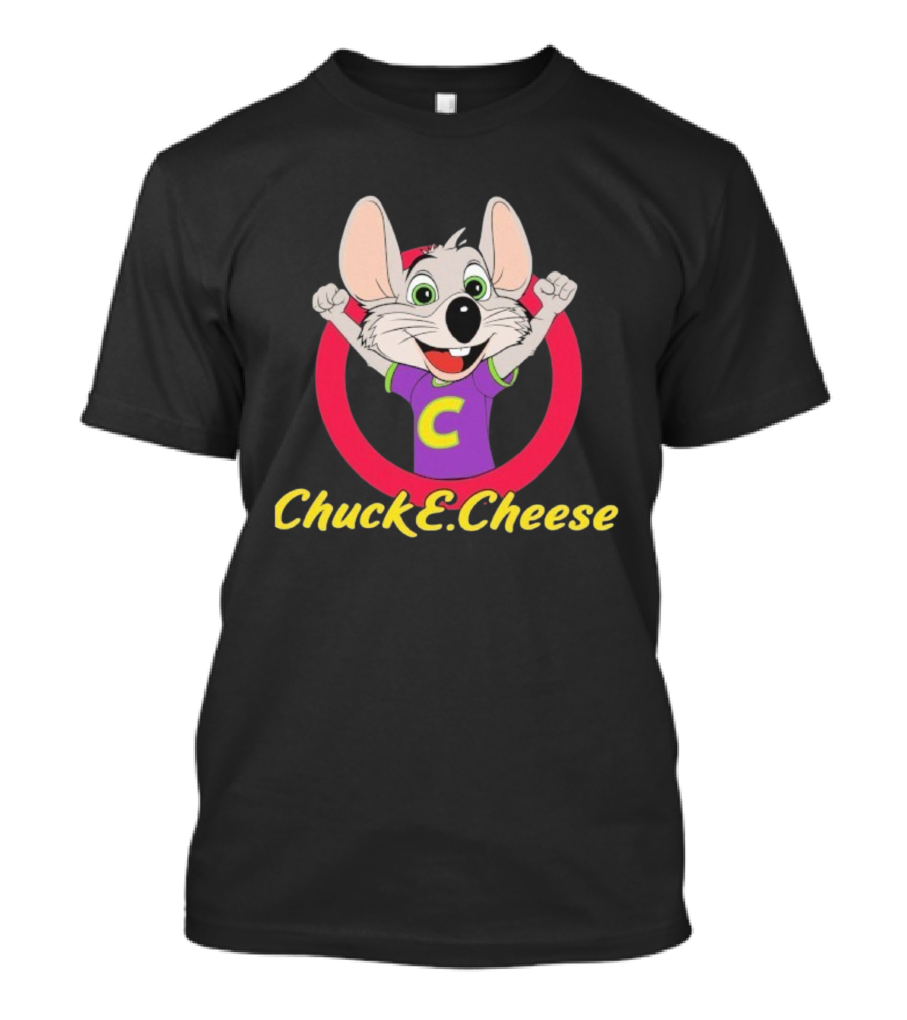 Chuck E Cheese Celebratory Character Circle T-Shirt